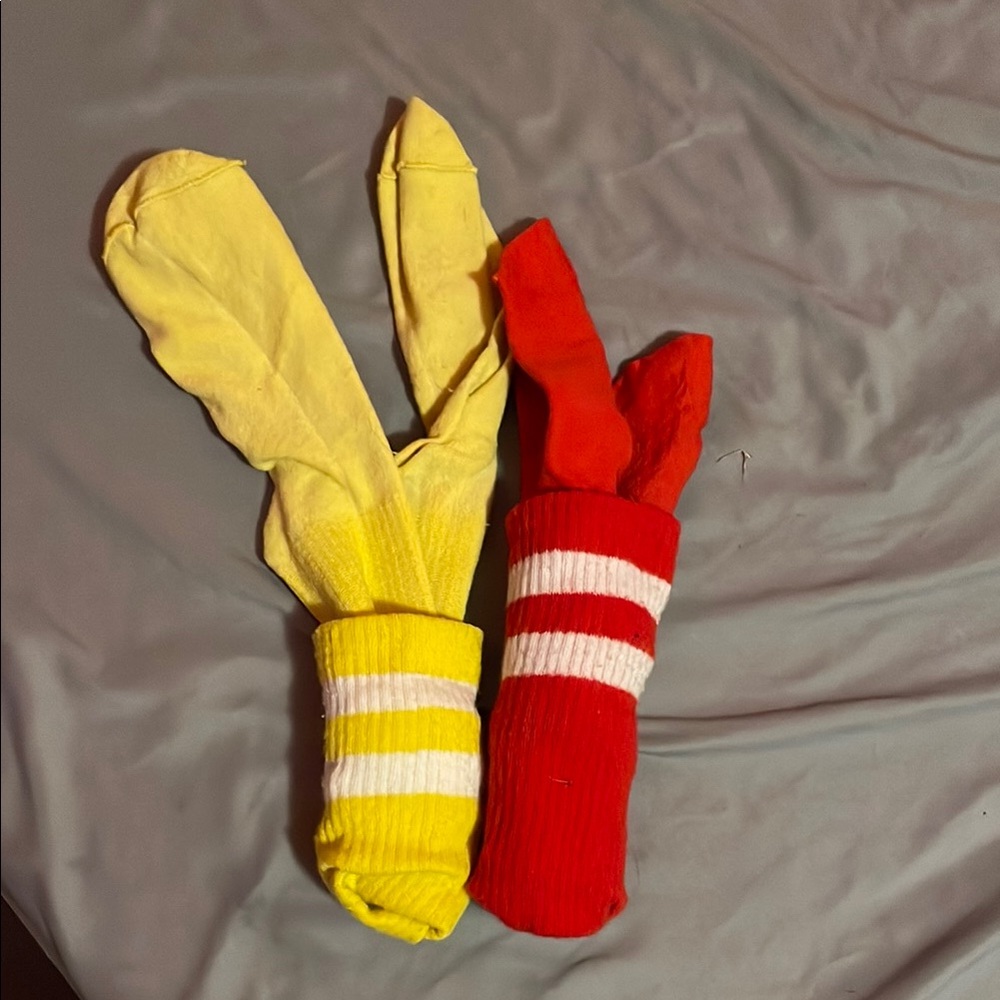 Colorful Striped Socks - Yellow and Red